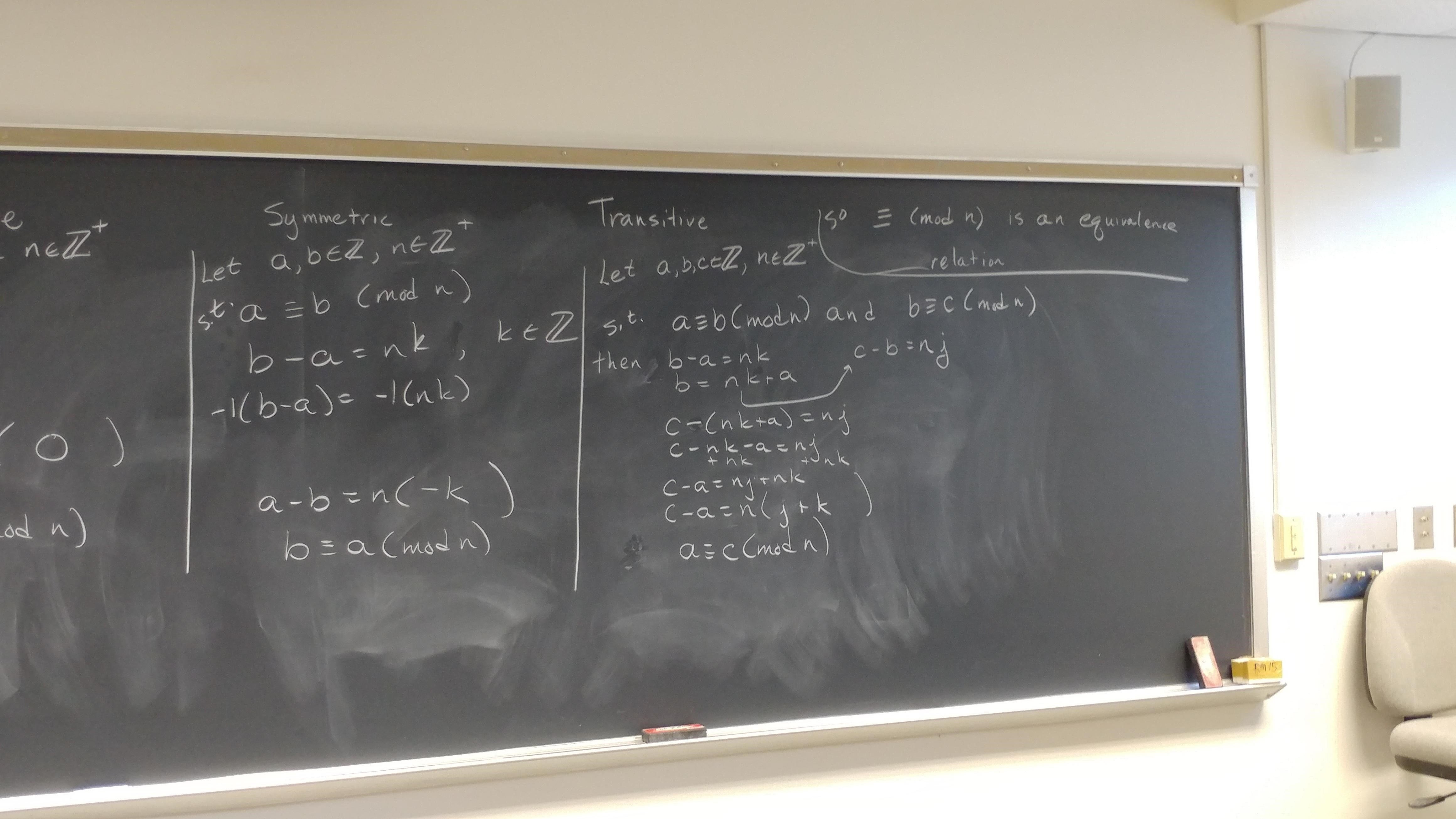 Symmetric and transitive properties