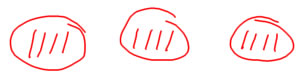3 sets of 4 tally marks