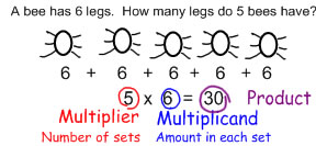 Bees problem with multiplier and multiplicand labelled