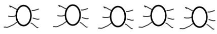 diagram of 5 bees