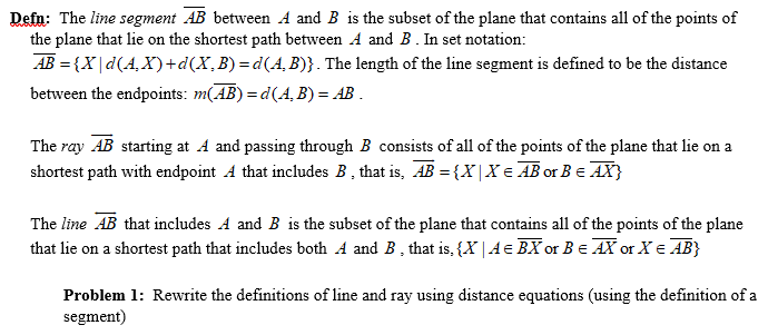 Definition of a line