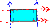 rectangle with opposite paralles marked
